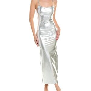 Weworewhat Silver Maxi Dress
